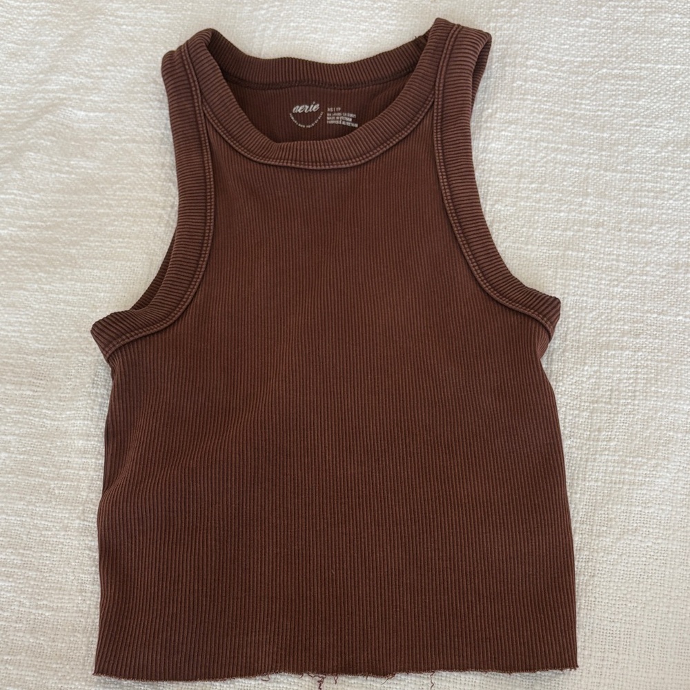 aerie Free Spirit Tank Top - Chocolate Brown